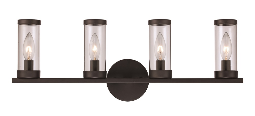 4LT VANITY CANDLE CL-BK